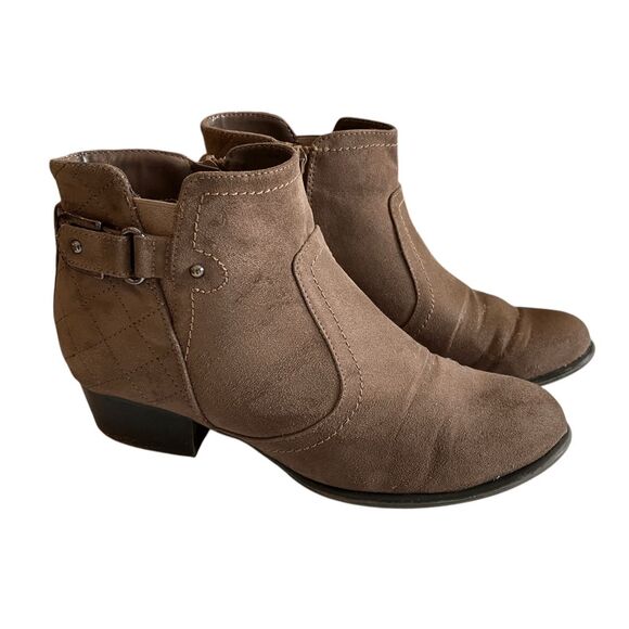 Unisa Sueded Booties Boots Brown 7.5 - Picture 1 of 7